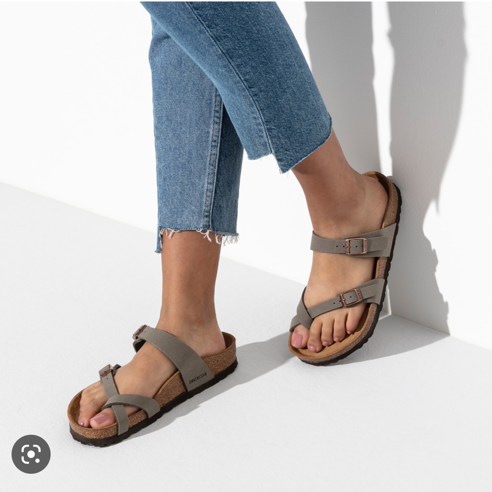 Birkenstock Mayari Birkibuc Stone. Size 37